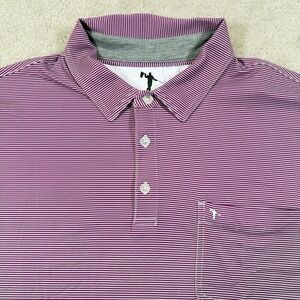 NWT Anderson Ord Performance Golf Polo Mens XL Wild Aster Steel Stripe Preppy